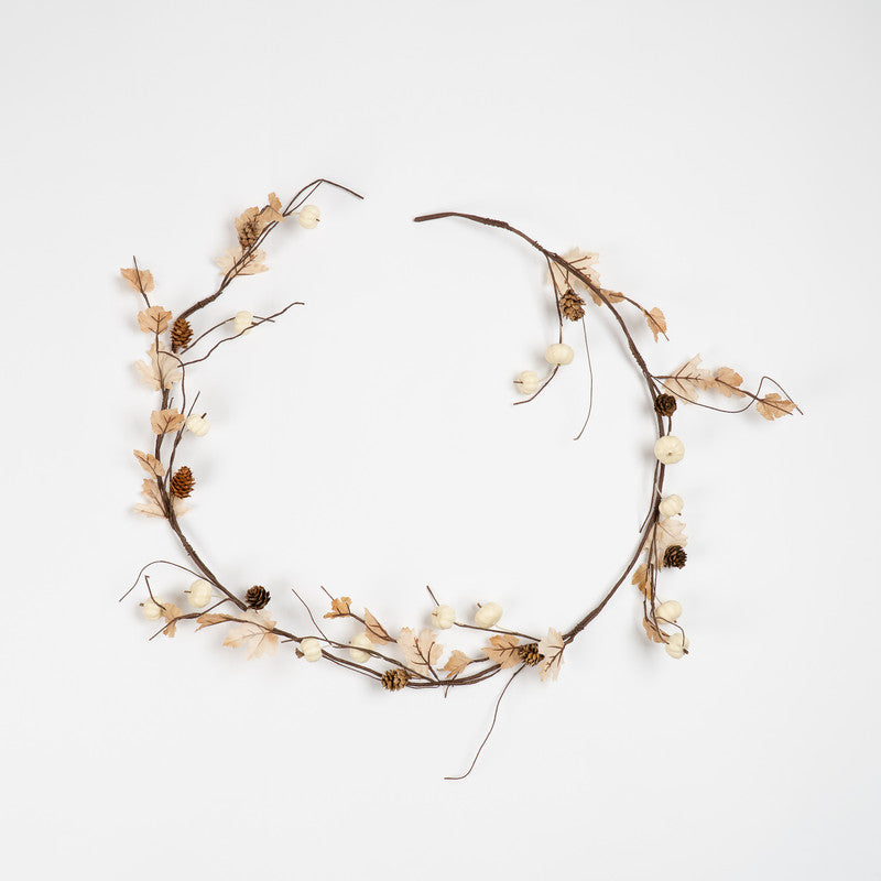 150cm Brown/Cream Autumn Garland PK 3