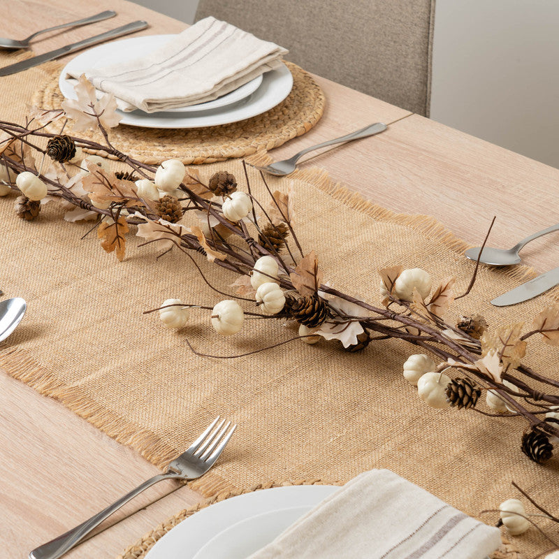 150cm Brown/Cream Autumn Garland PK 3