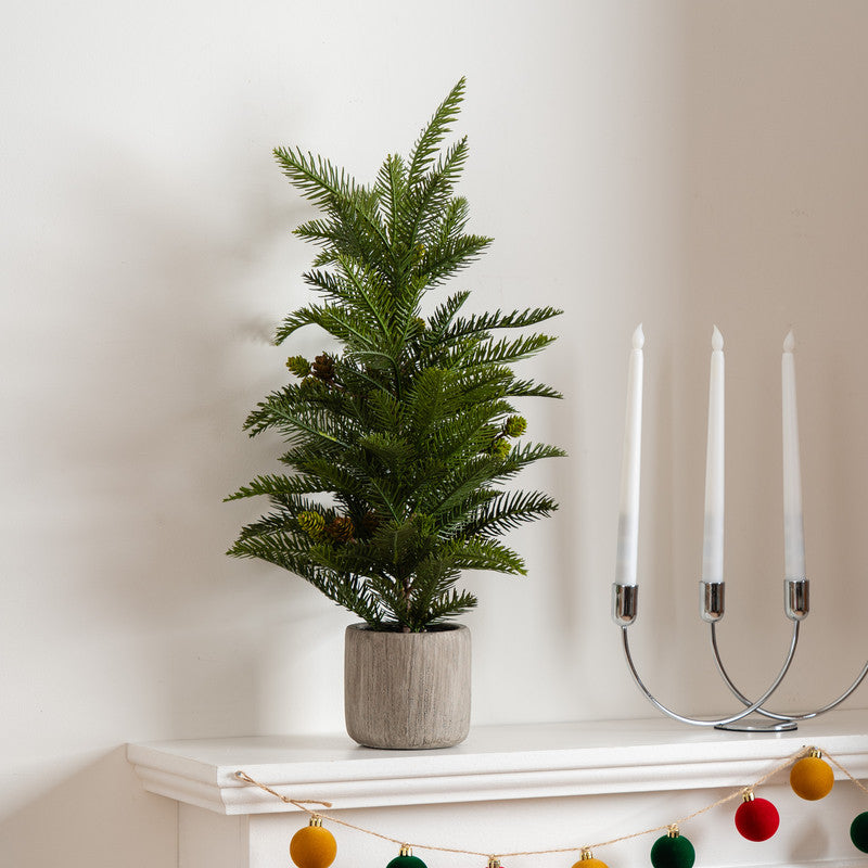 61cm Christmas Pine Tree in Cement Pot