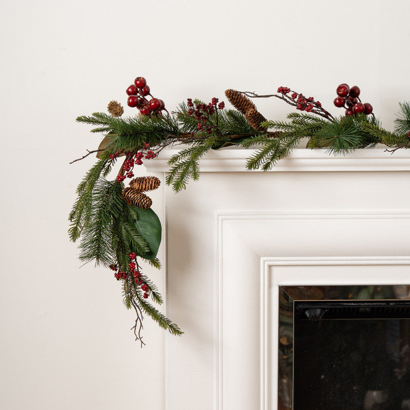 180cm Classic Red & Green Christmas Garland