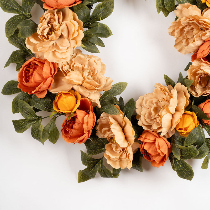 60cm Autumnal Flower Wreath