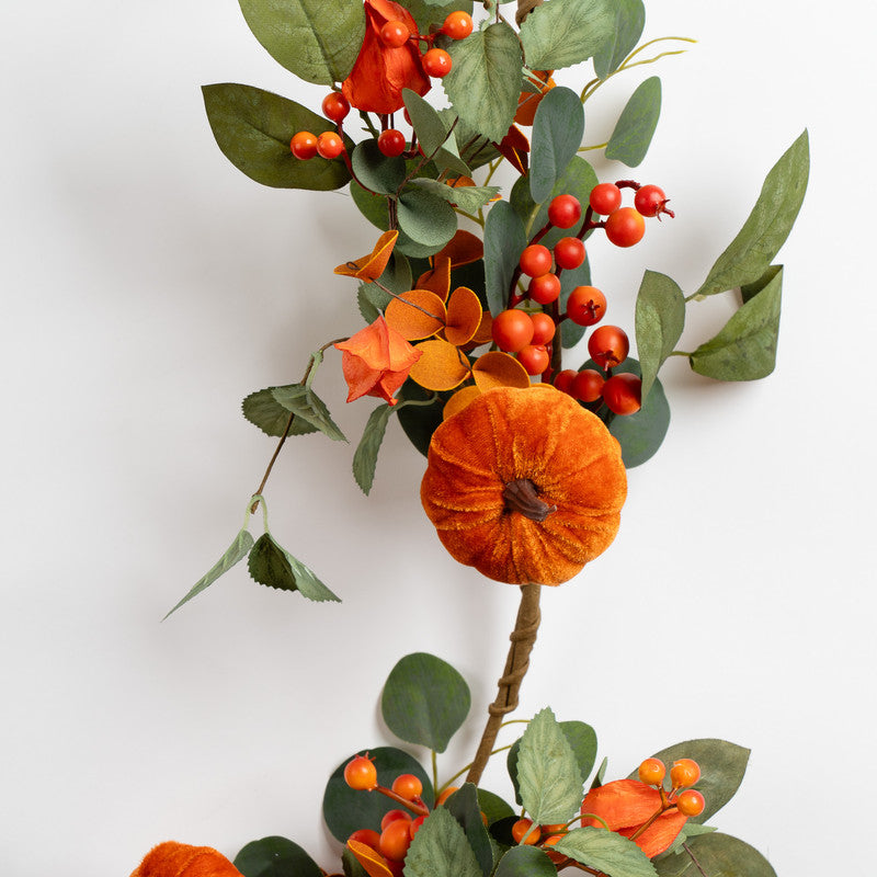 180cm Rich Orange Pumpkin Garland