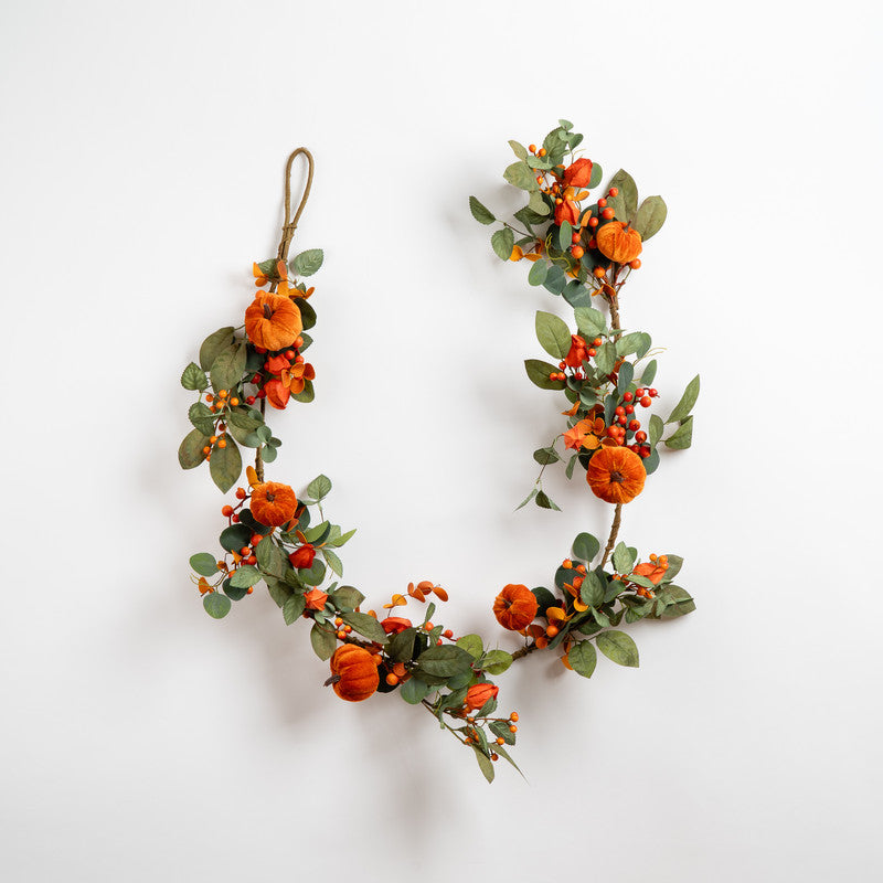 180cm Rich Orange Pumpkin Garland