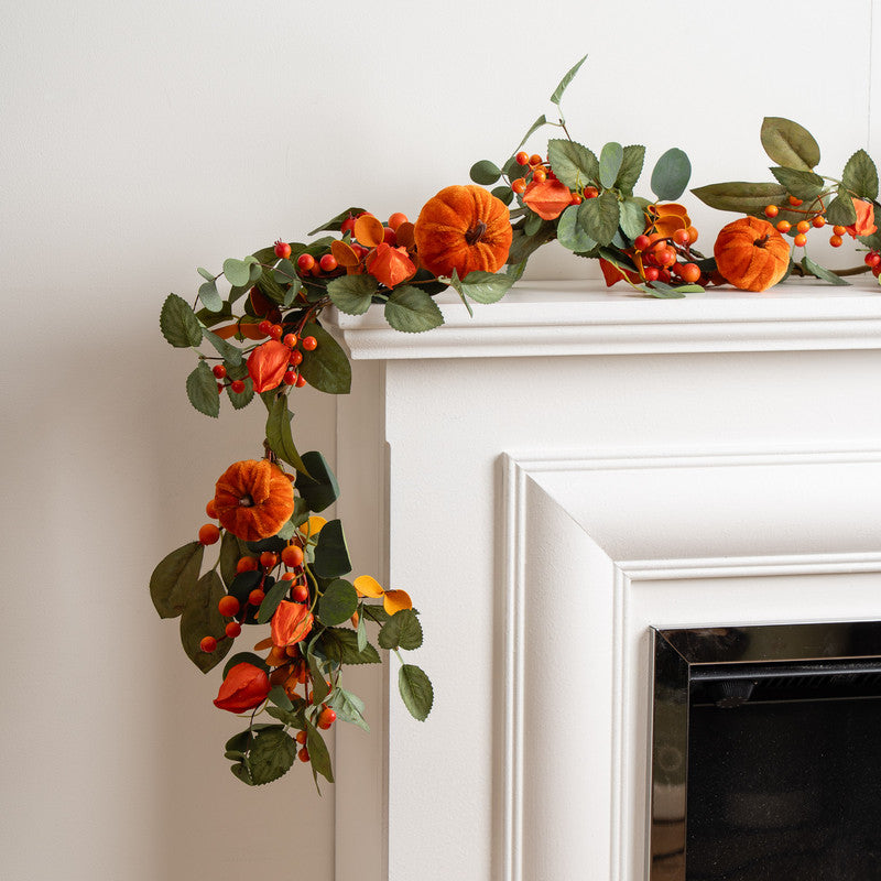 180cm Rich Orange Pumpkin Garland