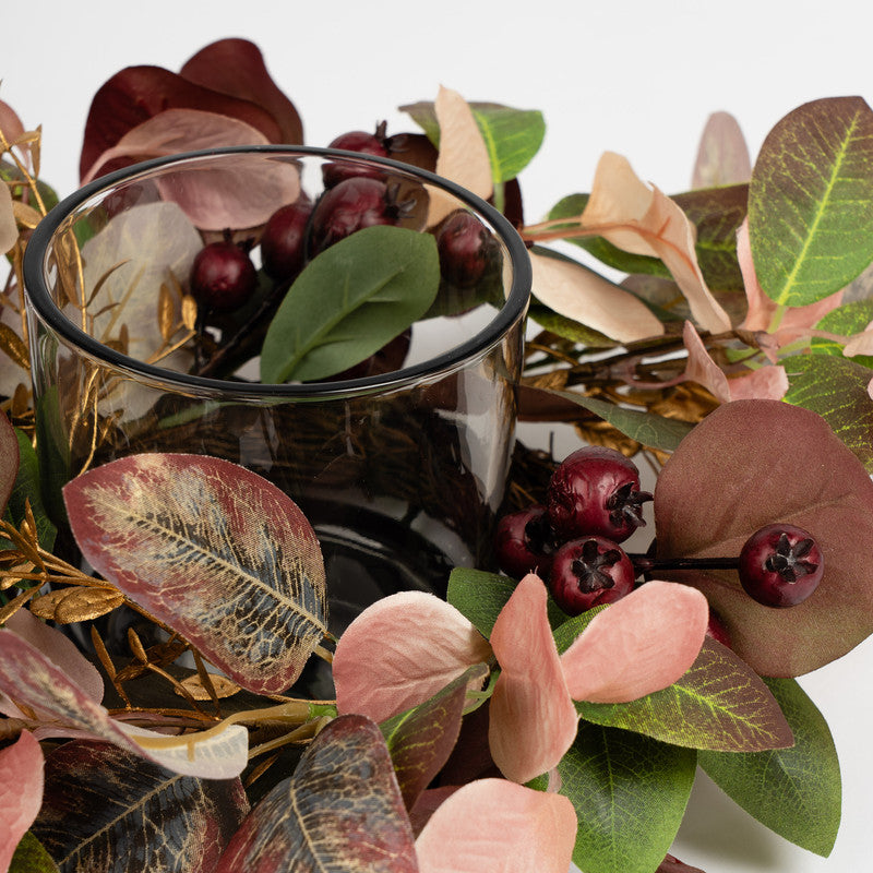 33cm Seasonal Foliage Candle Holder
