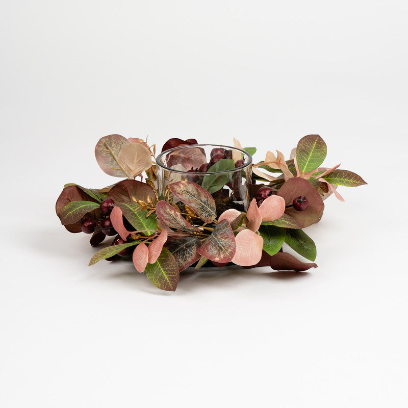 33cm Seasonal Foliage Candle Holder