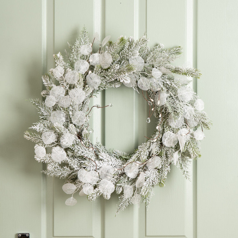 60cm Snowy Sparkle Eucalyptus Wreath