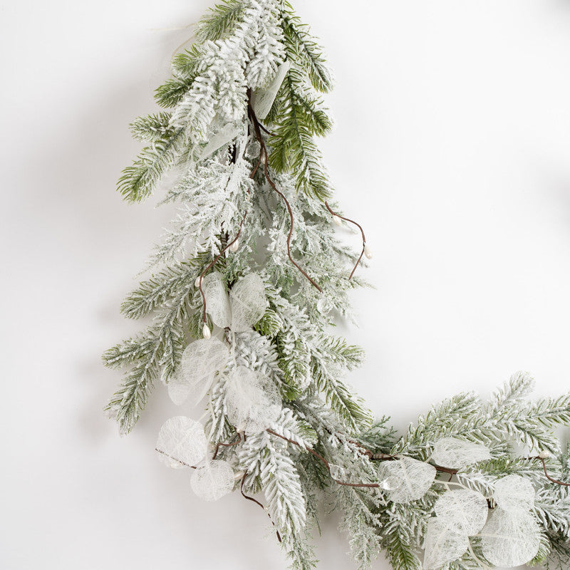 150cm Snowy Sparkle Eucalyptus Garland