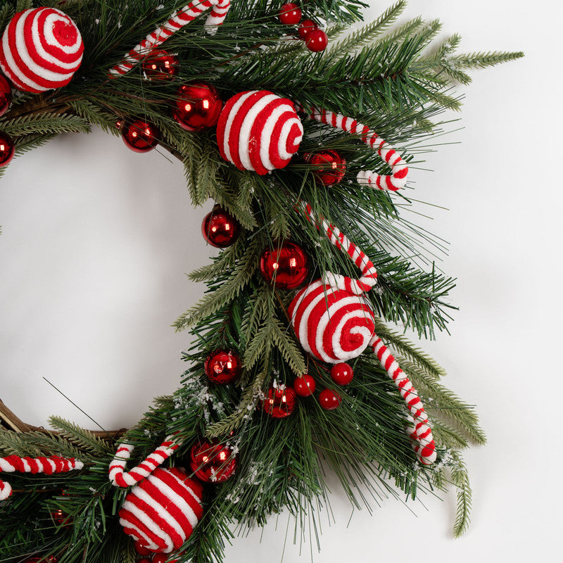 55cm Candy Cane Wreath