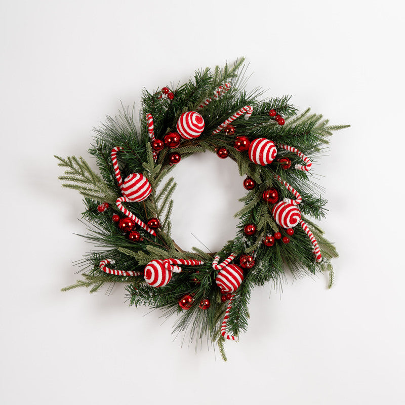 55cm Candy Cane Wreath