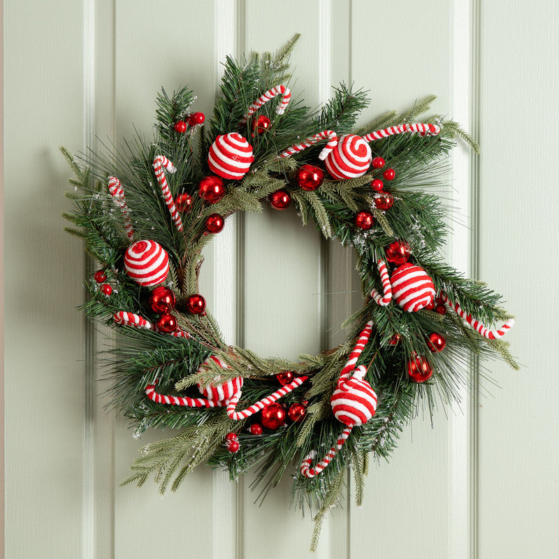 55cm Candy Cane Wreath