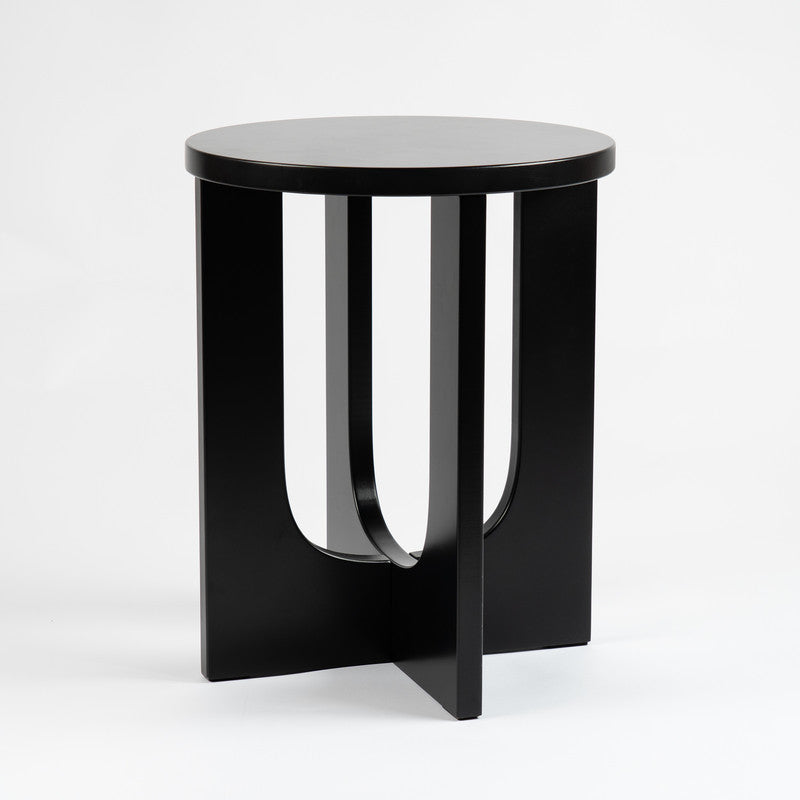 Black Round Side Table