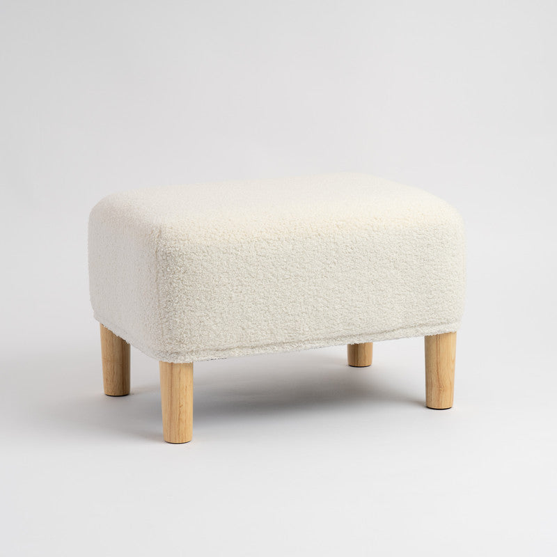 Cream Boucle Foot Stool