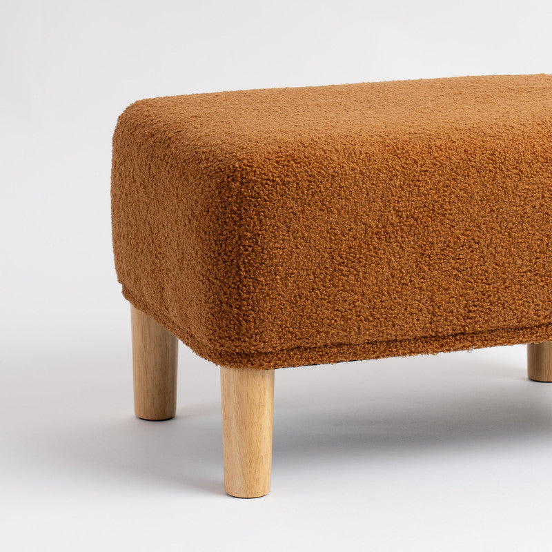 Caramel Boucle Foot Stool