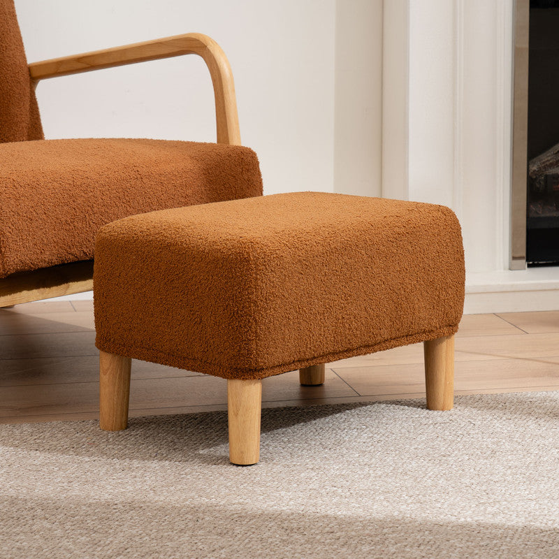 Caramel Boucle Foot Stool