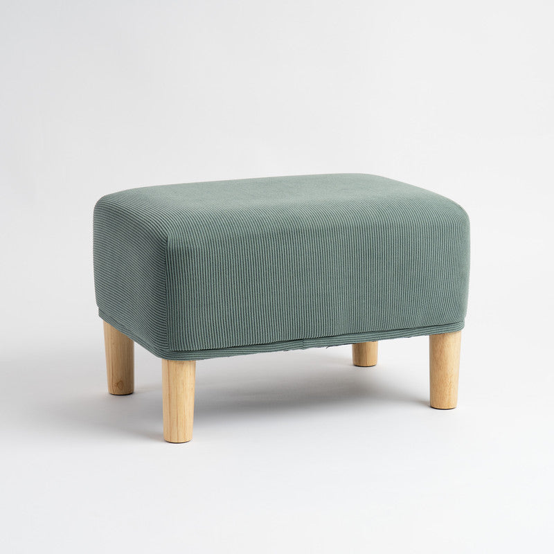 Light Teal Cord Foot Stool