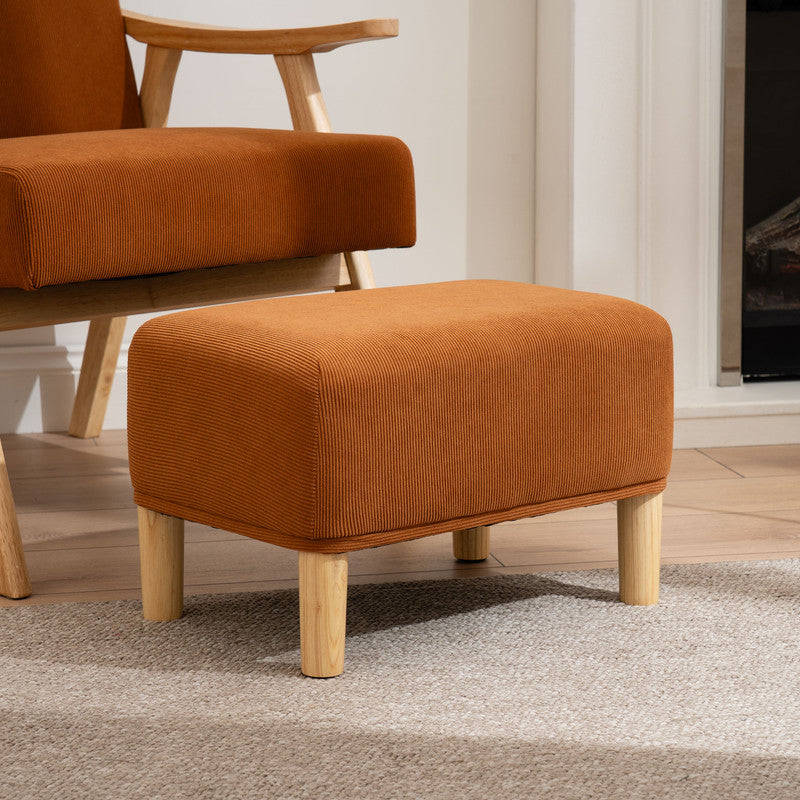 Caramel Cord Foot Stool