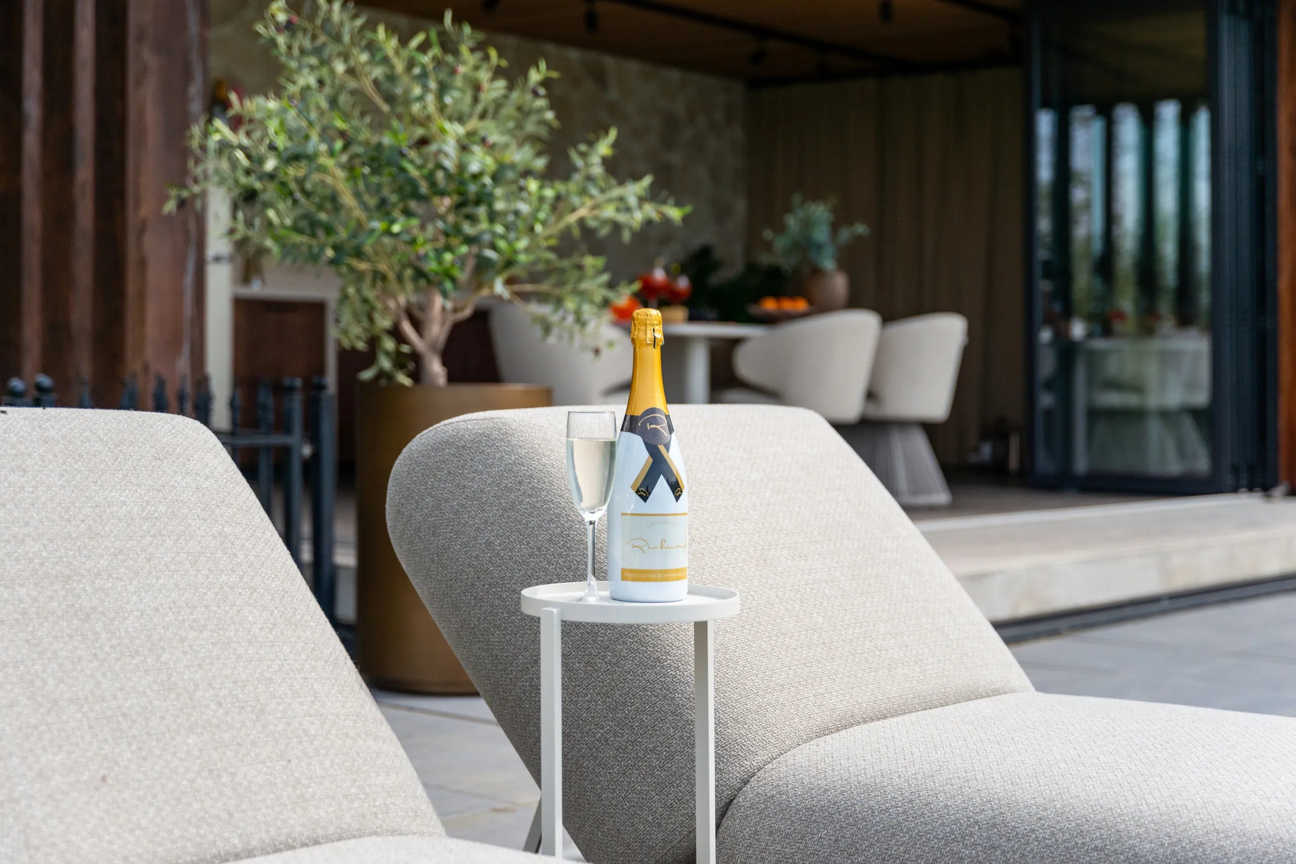 Richmond Interiors Sullivan Greige Alpine Olefin Outdoor Daybed