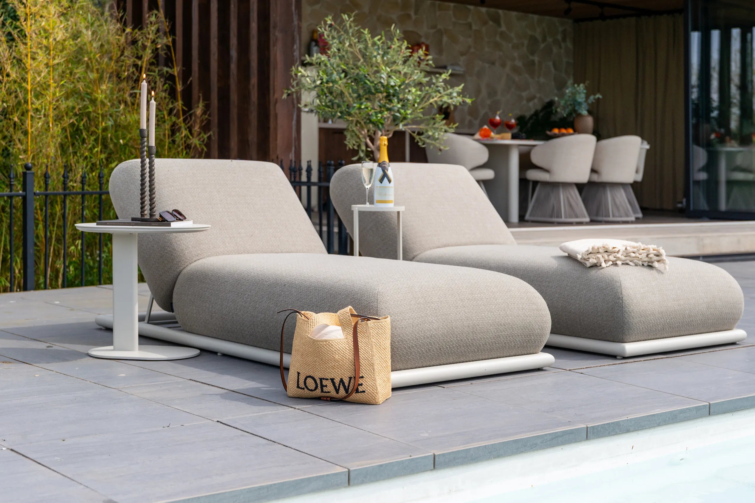 Richmond Interiors Sullivan Greige Alpine Olefin Outdoor Daybed