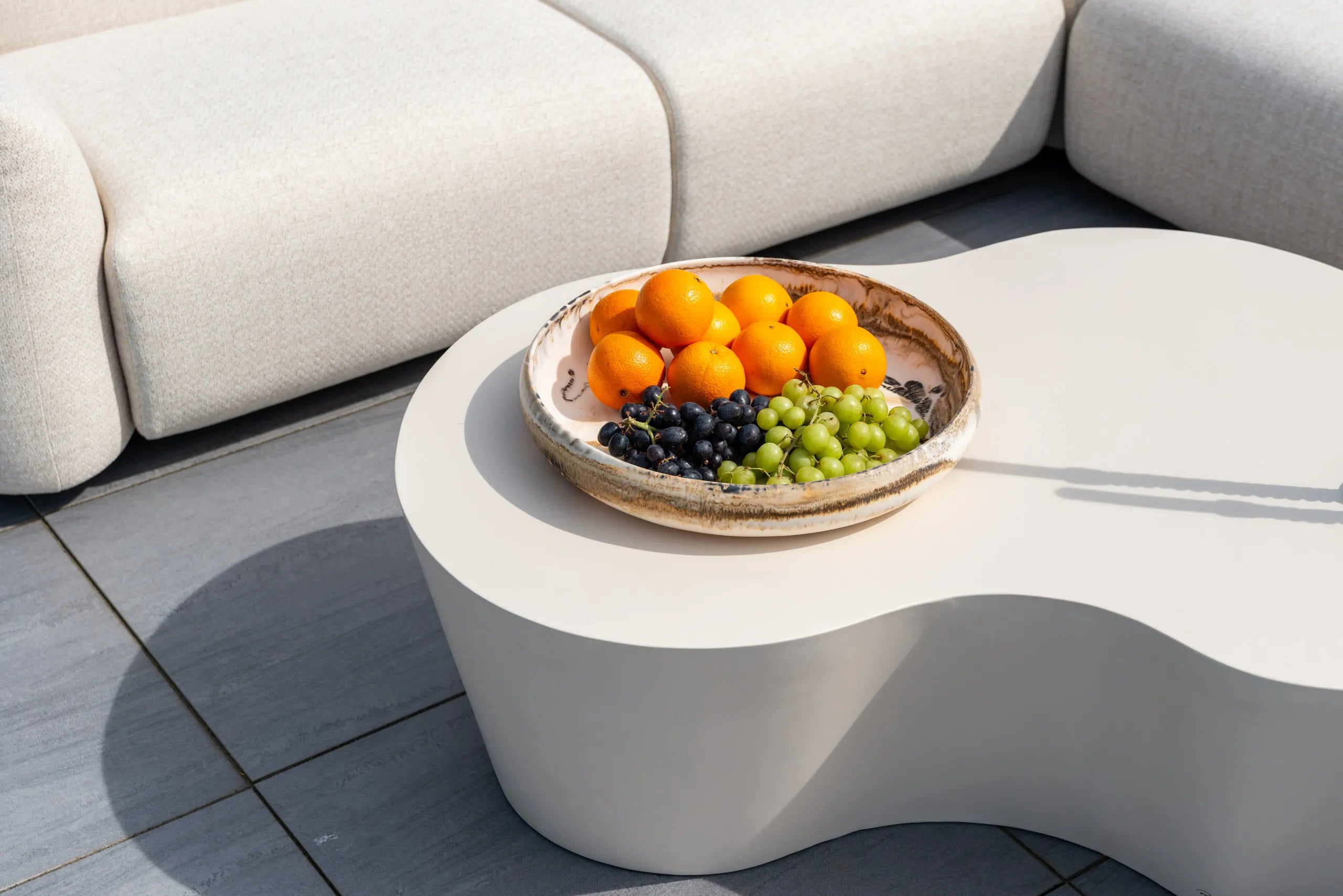 Richmond Interiors Daisy Beige Resin Bowl