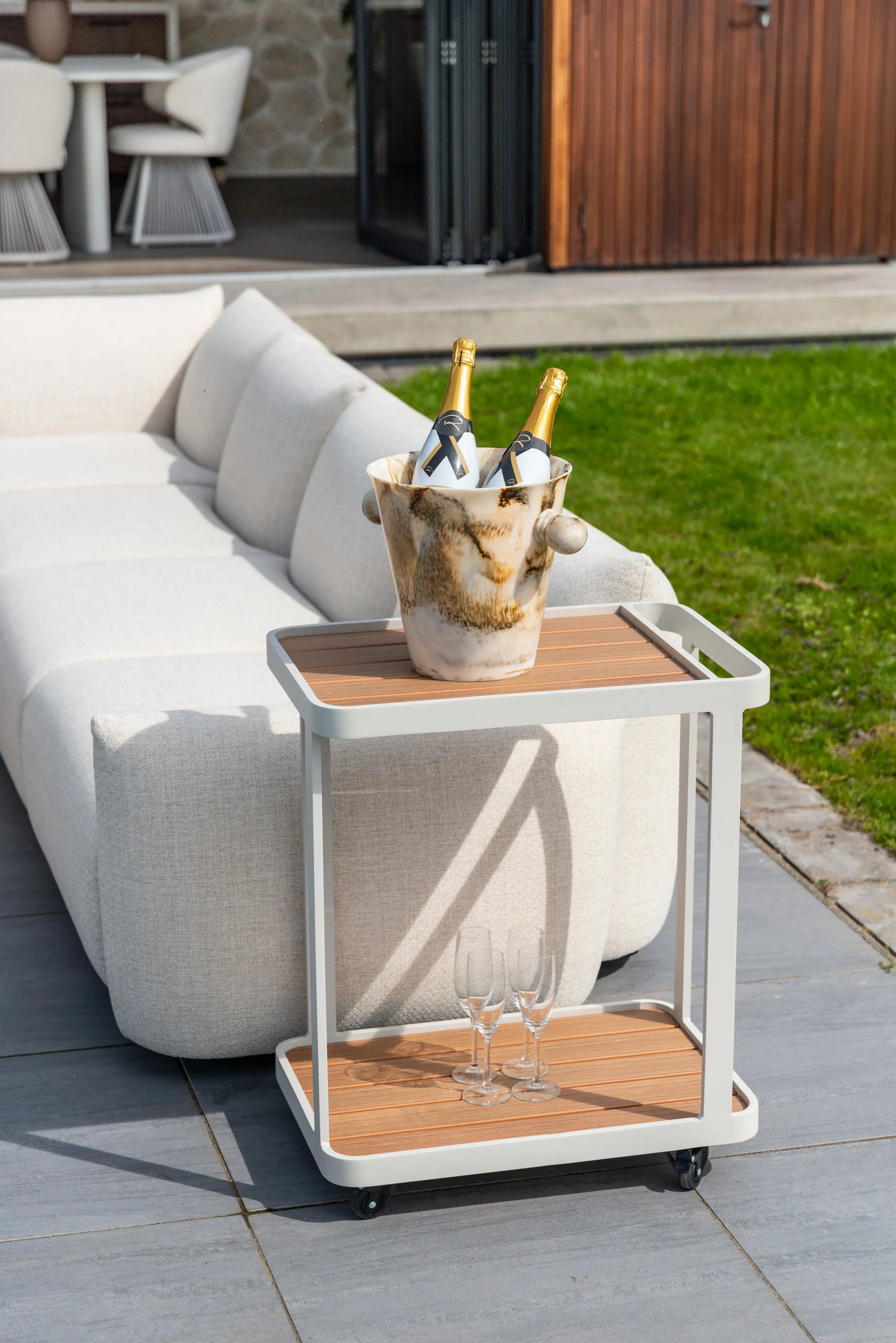 Richmond Interiors Spritz Beige Outdoor Trolley