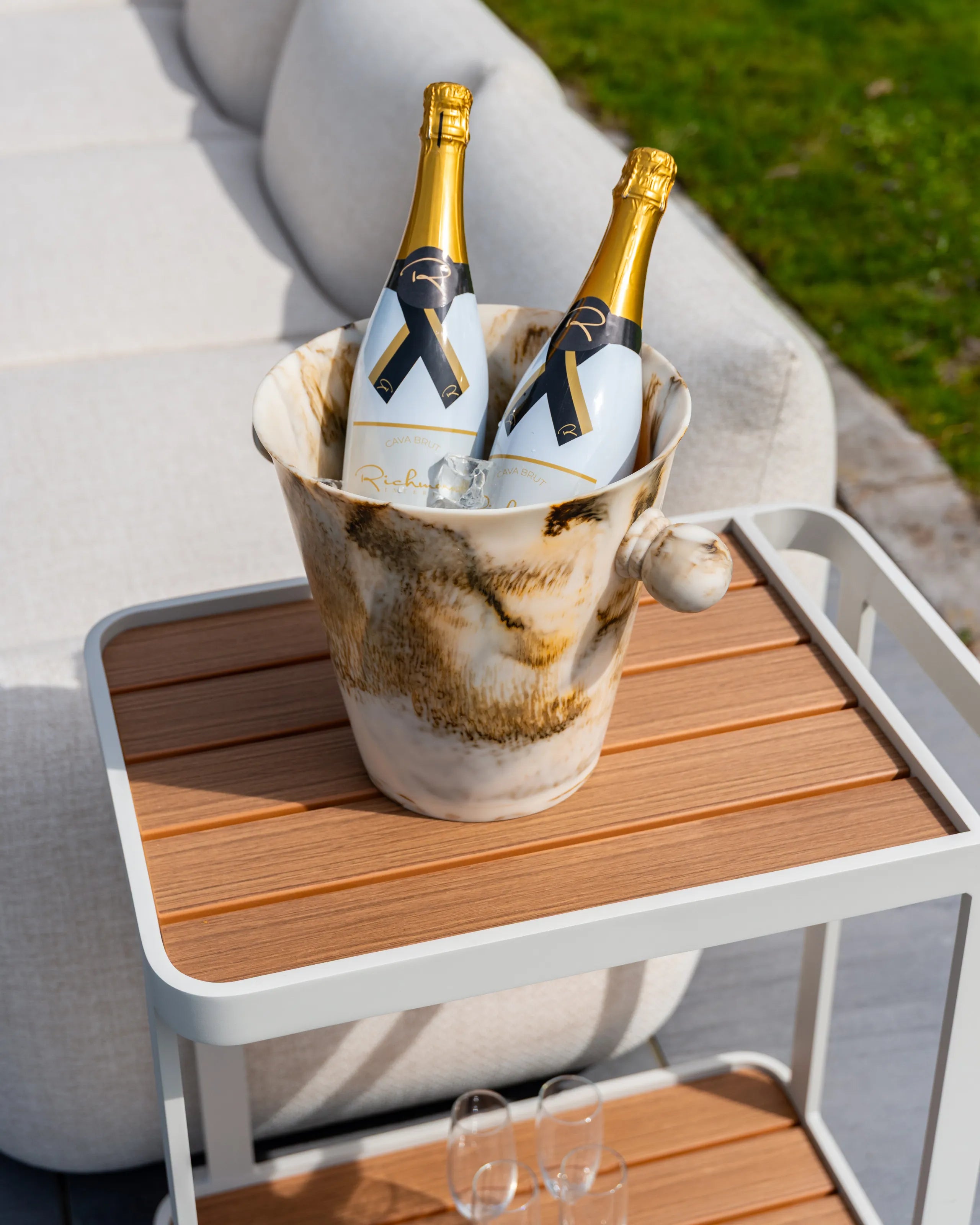 Richmond Interiors Spritz Beige Outdoor Trolley