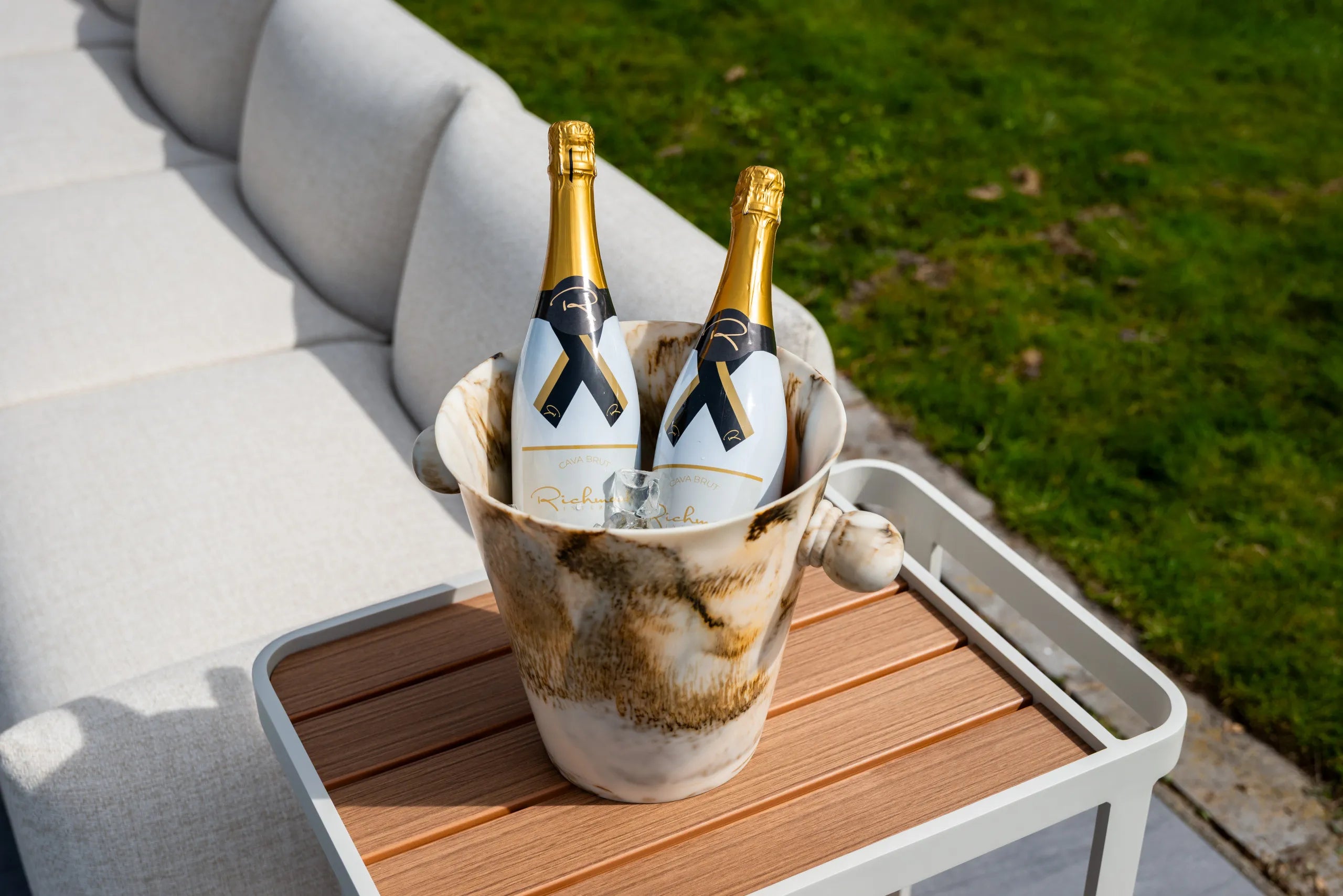 Richmond Interiors Veuve Natural Resin Wine Cooler