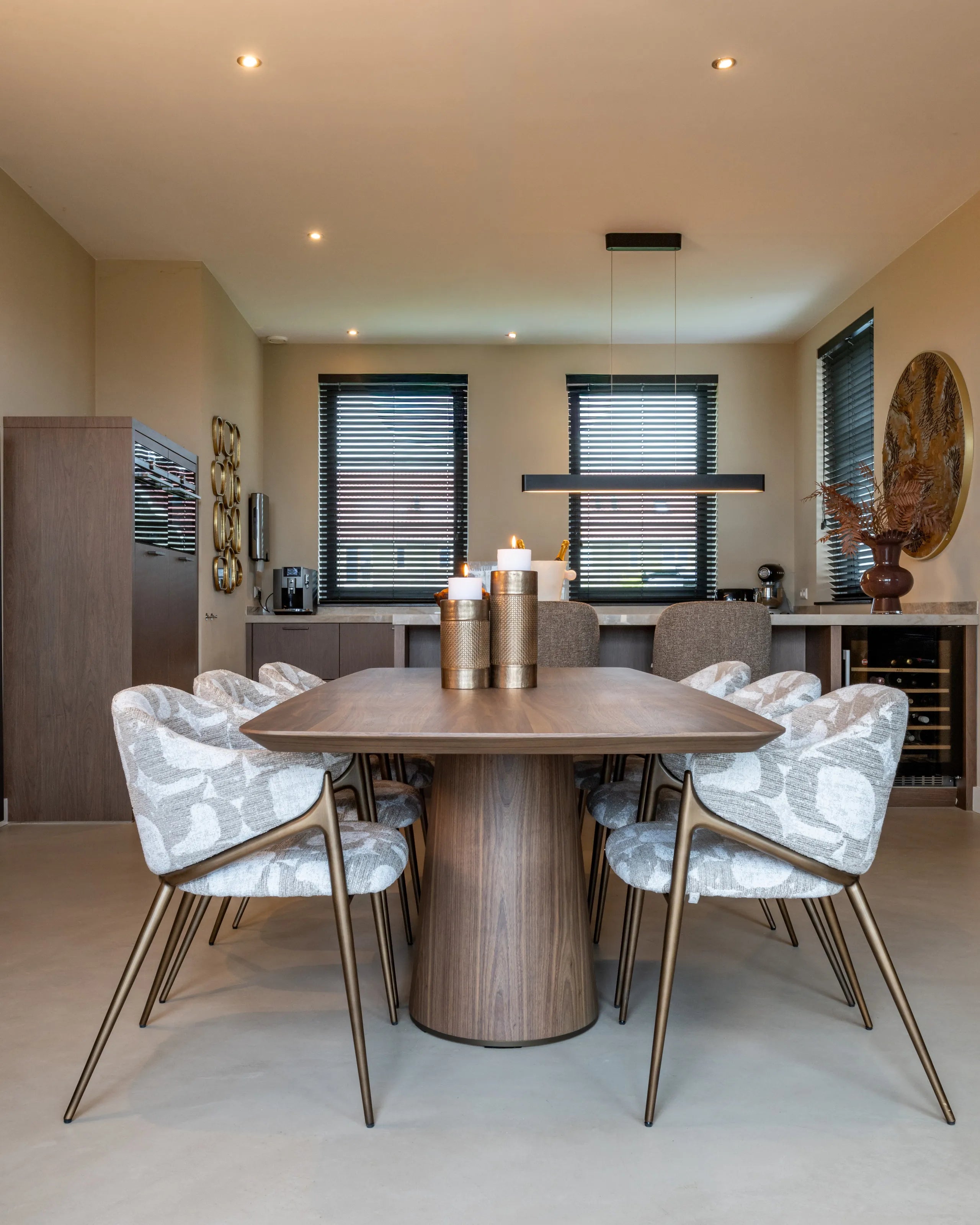 Richmond Interiors Windsor Walnut Brown Wood Dining Table 230cm