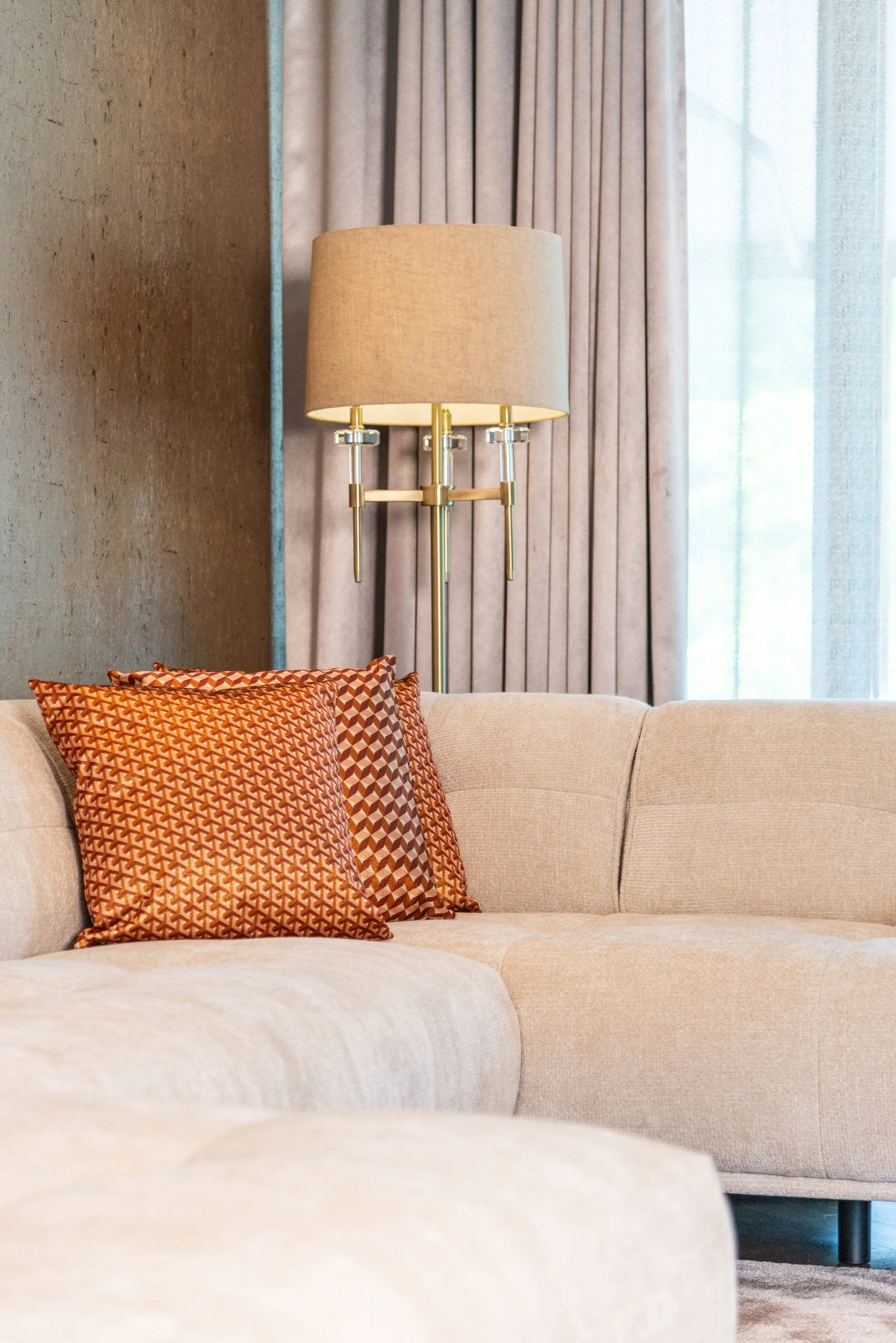 Richmond Interiors Josie Brushed Gold Floor Lamp