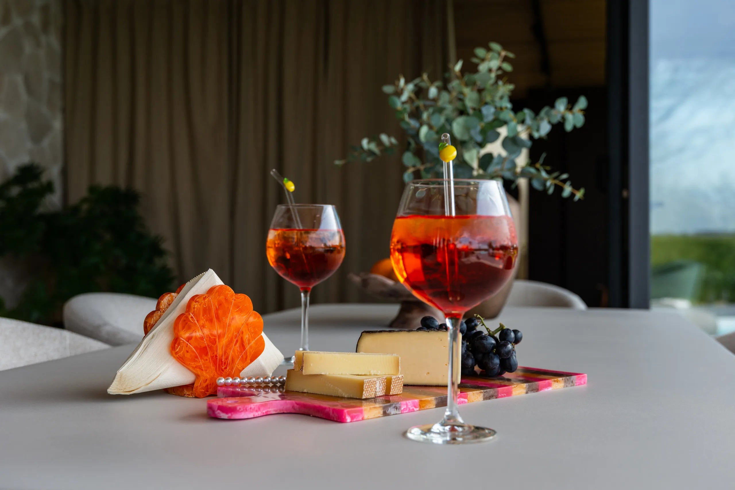 Richmond Interiors Shelly Orange Resin Napkin Holder