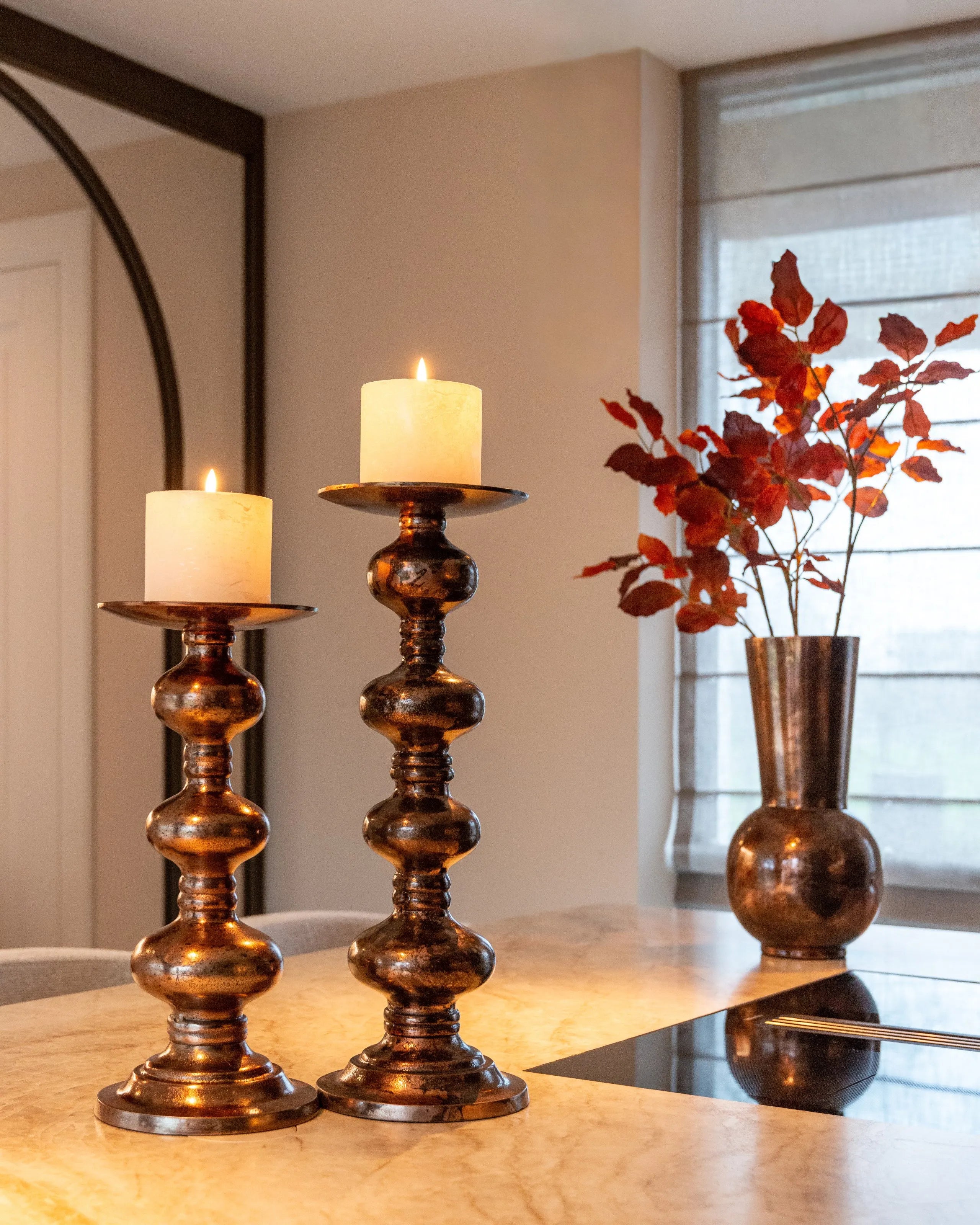 Richmond Interiors Joya Copper Candle Holder | Large