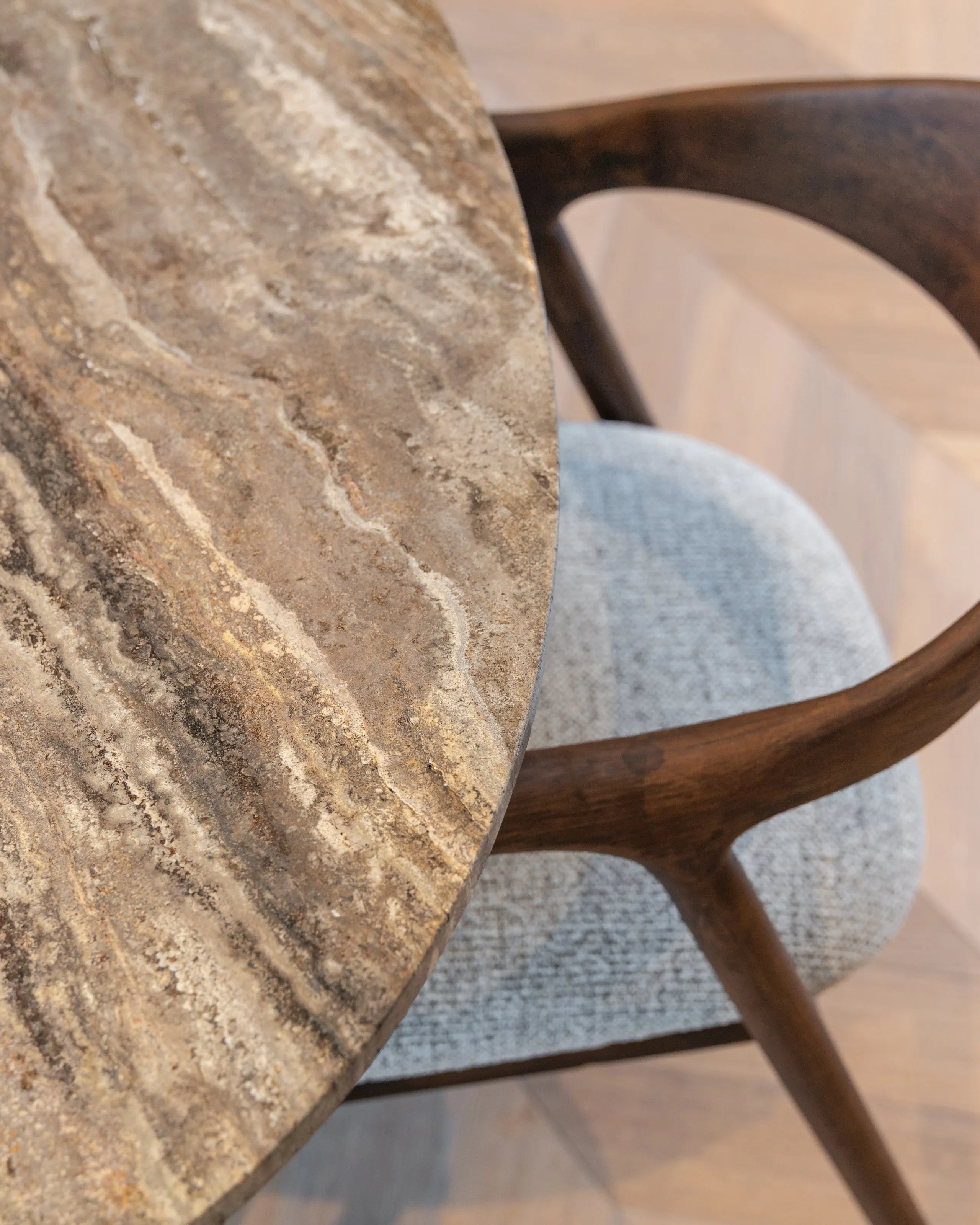 Richmond Interiors Mihara Mocca Brown Cuurved Dining Chair