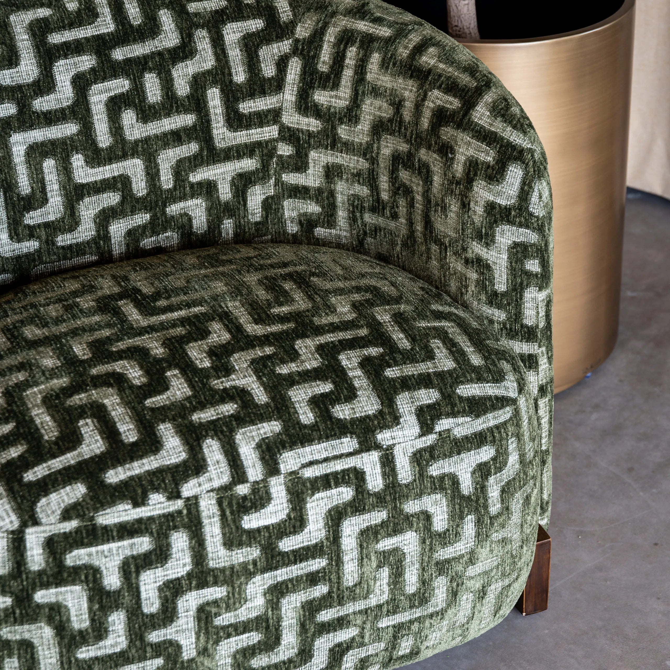 Richmond Interiors Hannah Moss Labyrinth Chenille Armchair