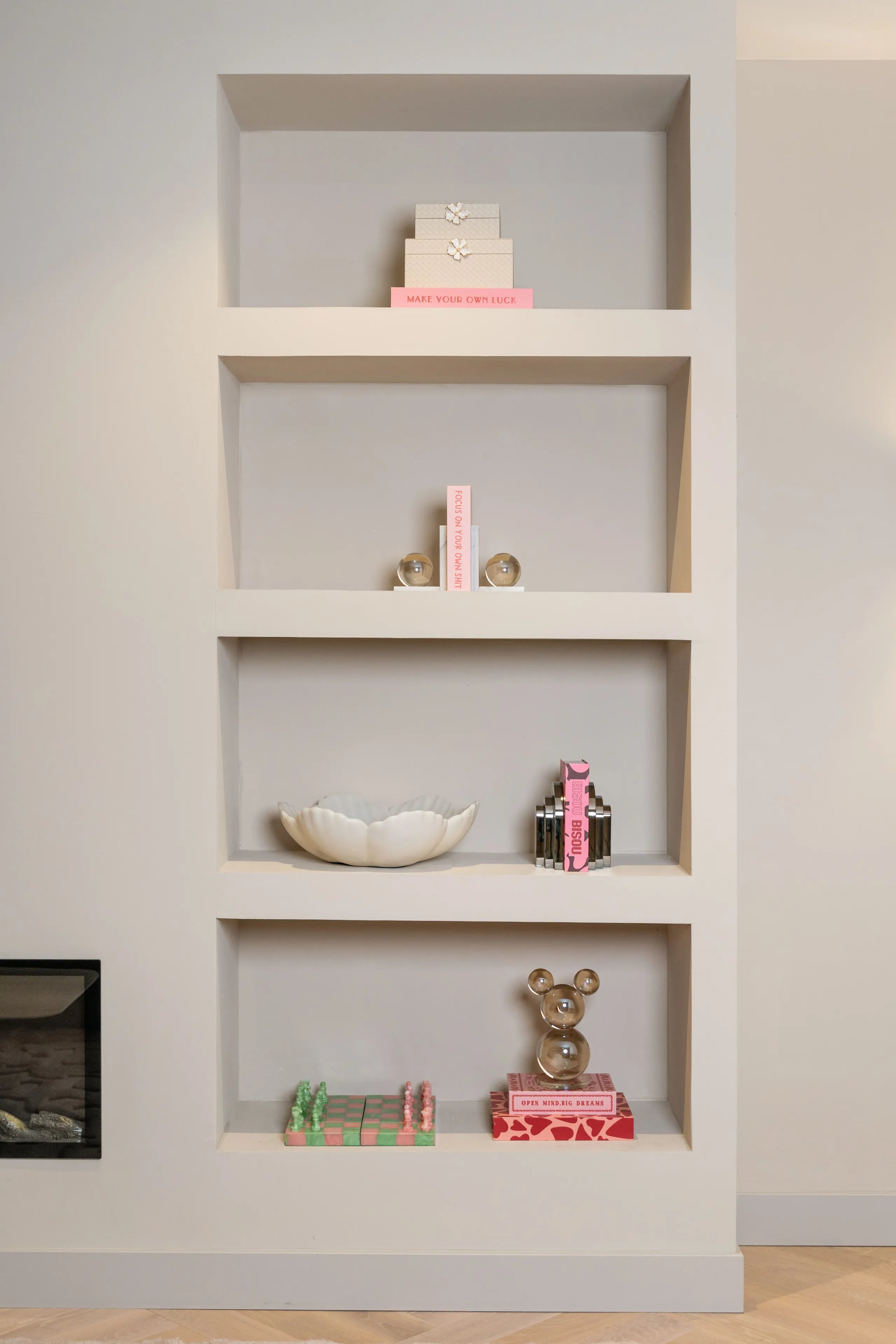 Richmond Interiors Lulu White Marble & Crystal Bookends