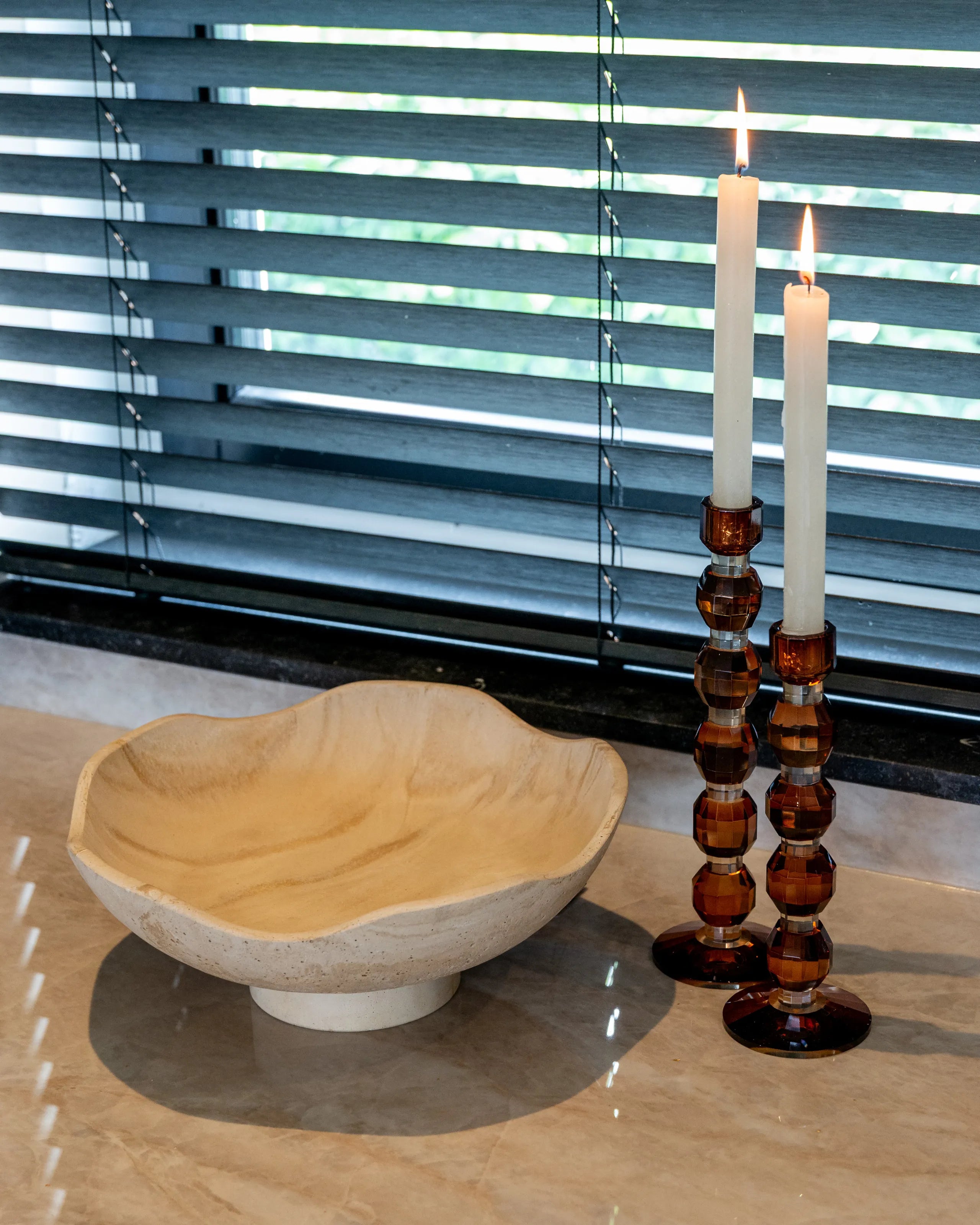 Richmond Interiors Meauve Beige Resin Bowl