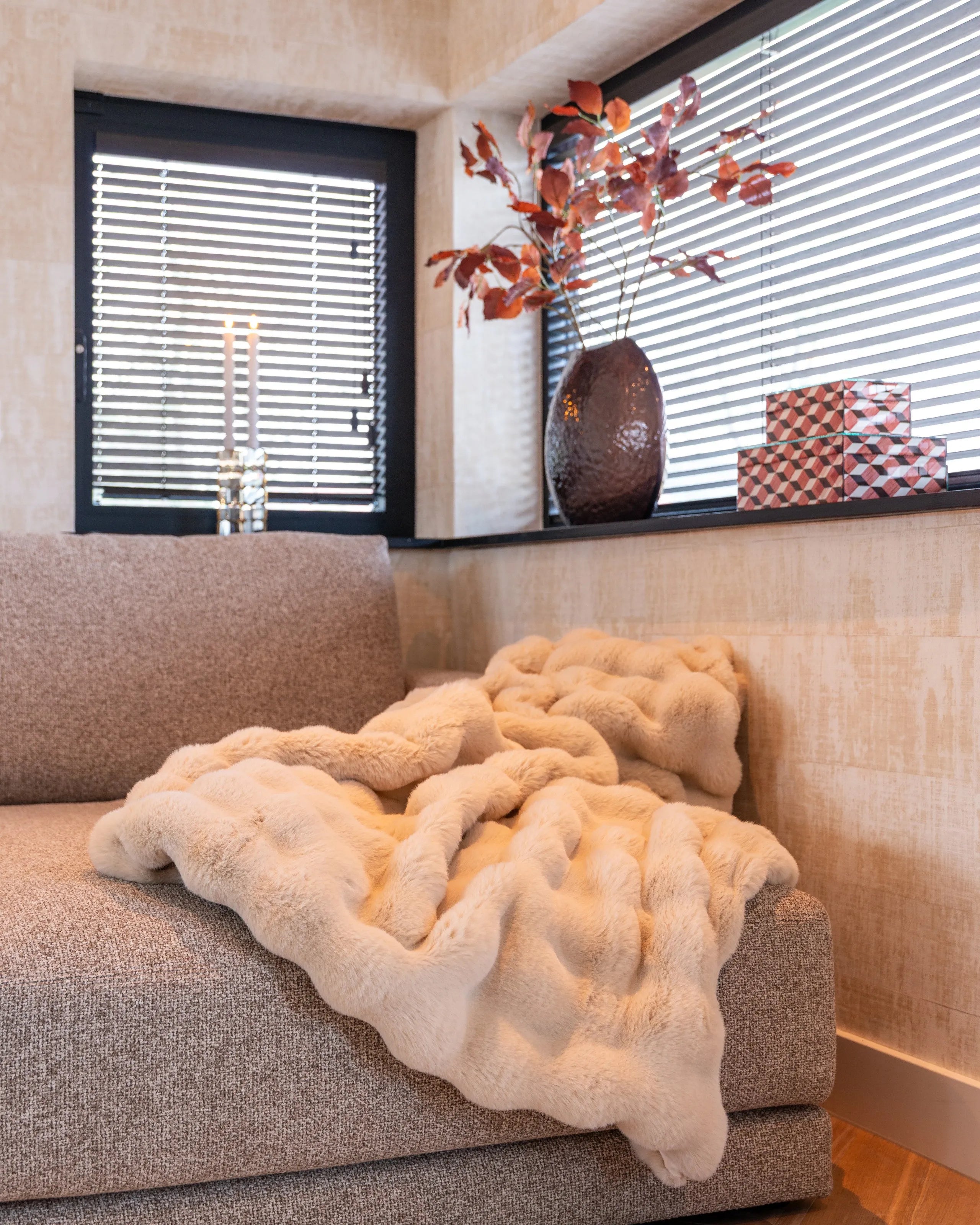 Richmond Interiors Chady Red Glass Storage Box | Large