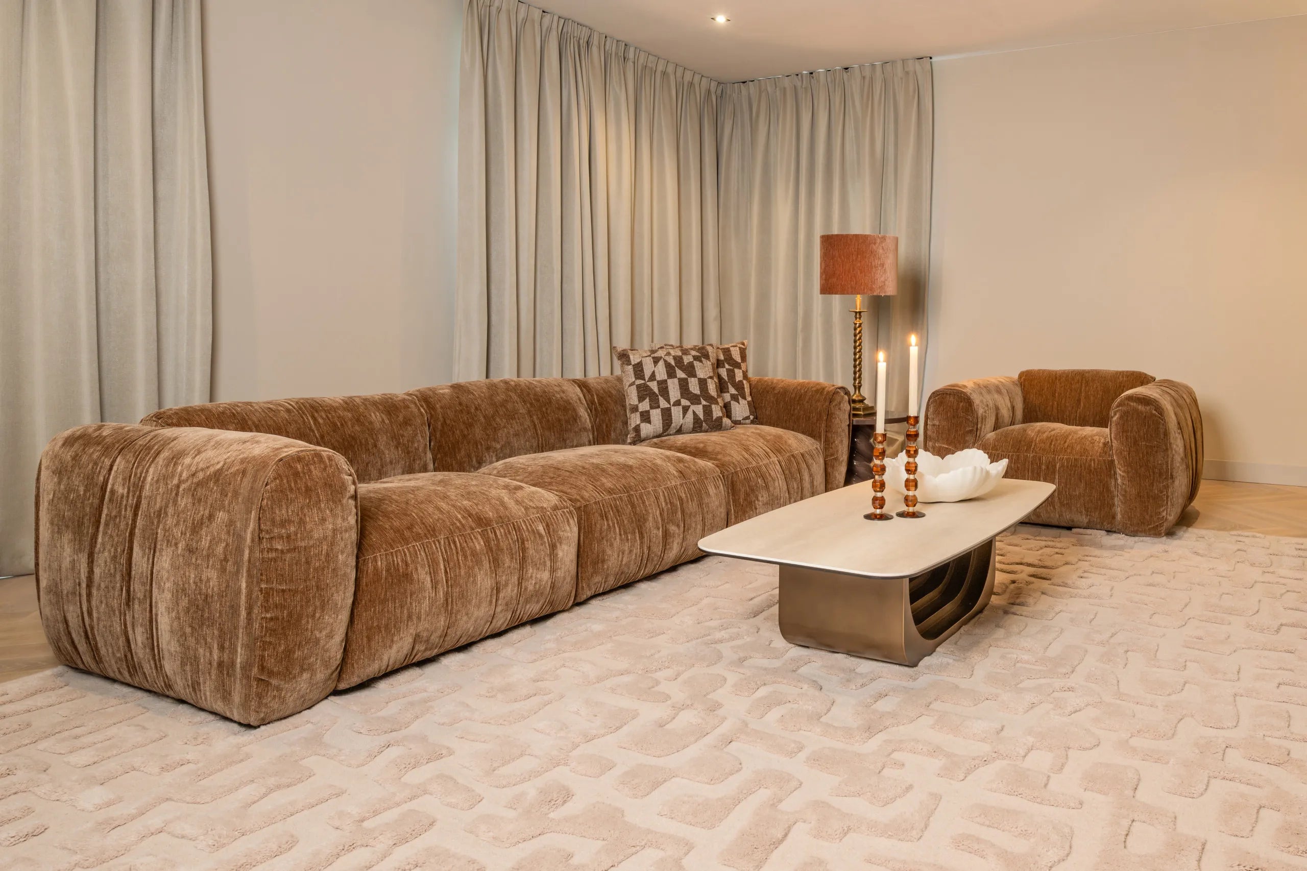 Richmond Interiors Maxfield Faux Travertine Coffee Table