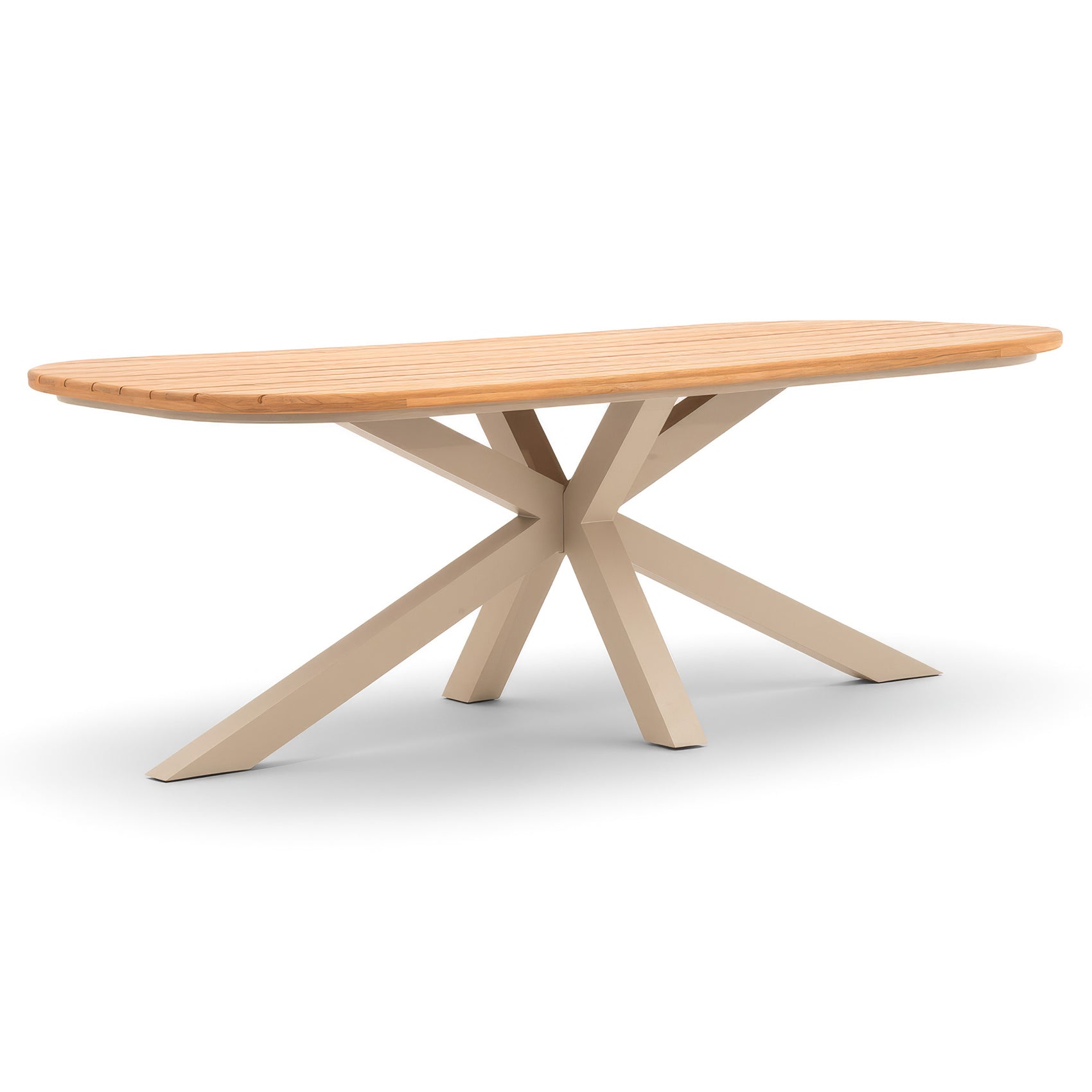 Sicily 6 Seater Rectangular Table - 210cm - Latte