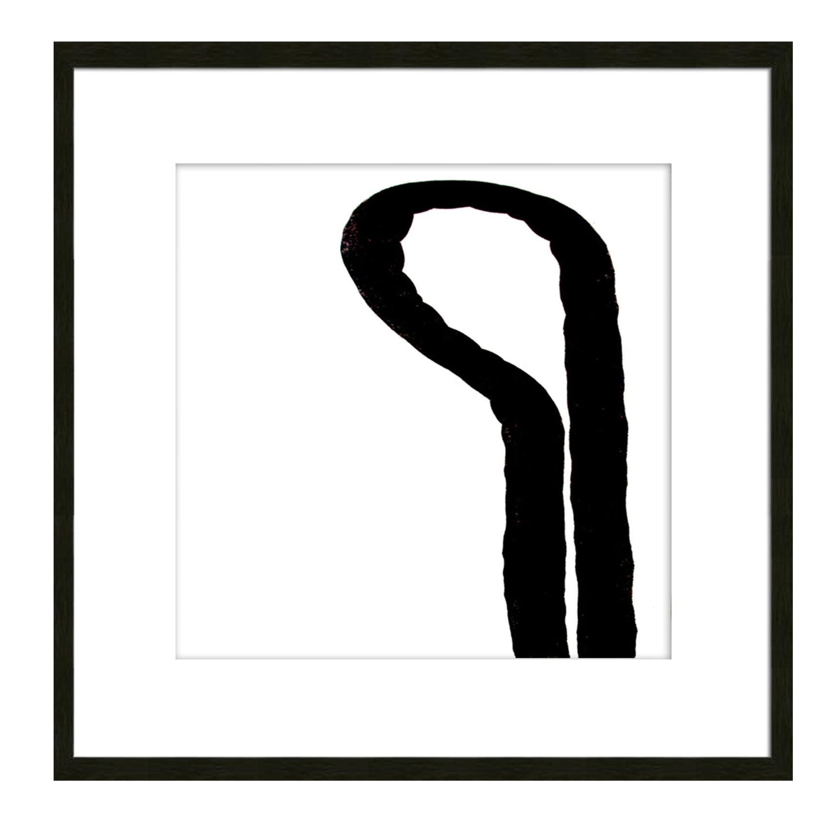 Journey II Framed Abstract Black & White Wall Art Print
