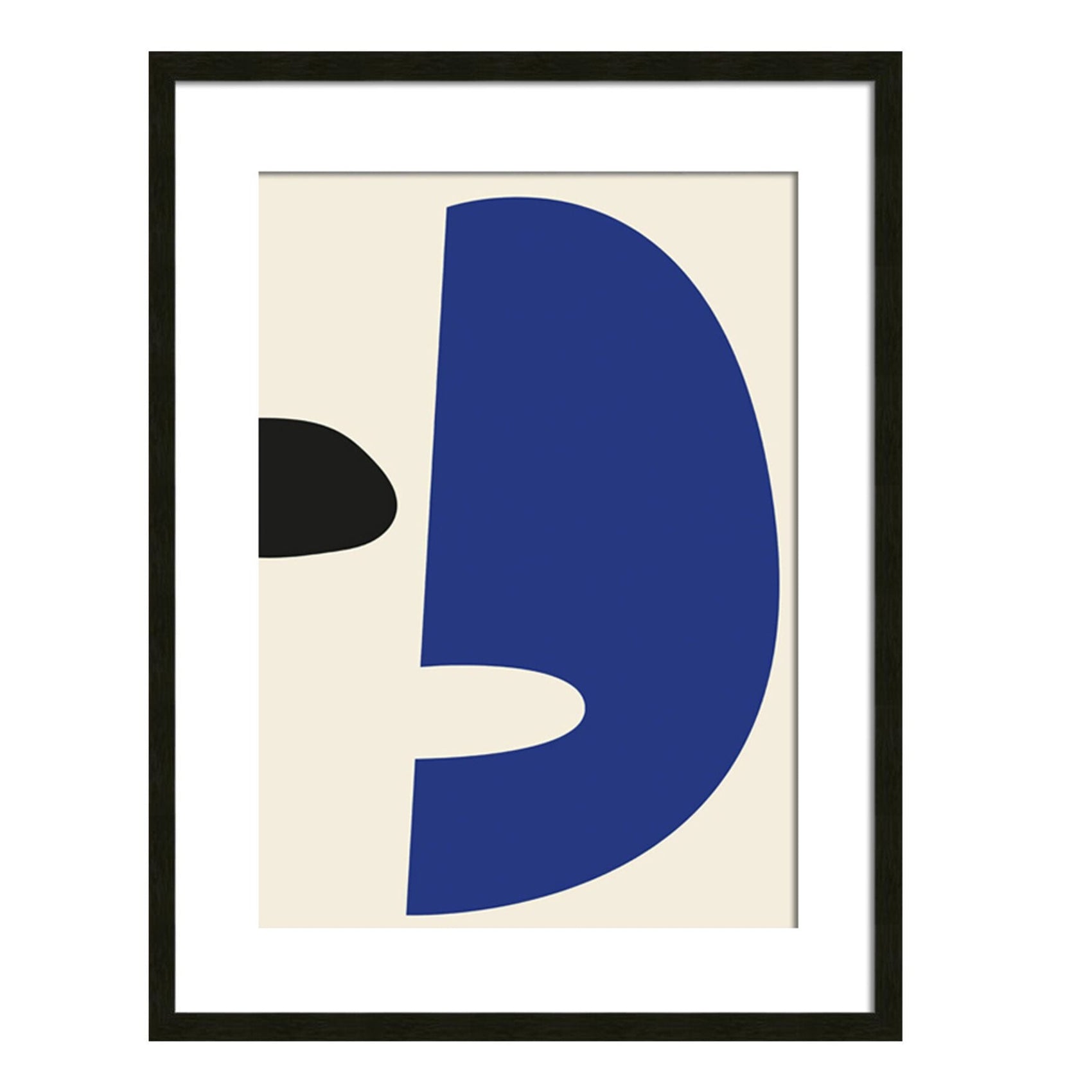 Klein I Framed Abstract Blue & Cream Wall Art Print
