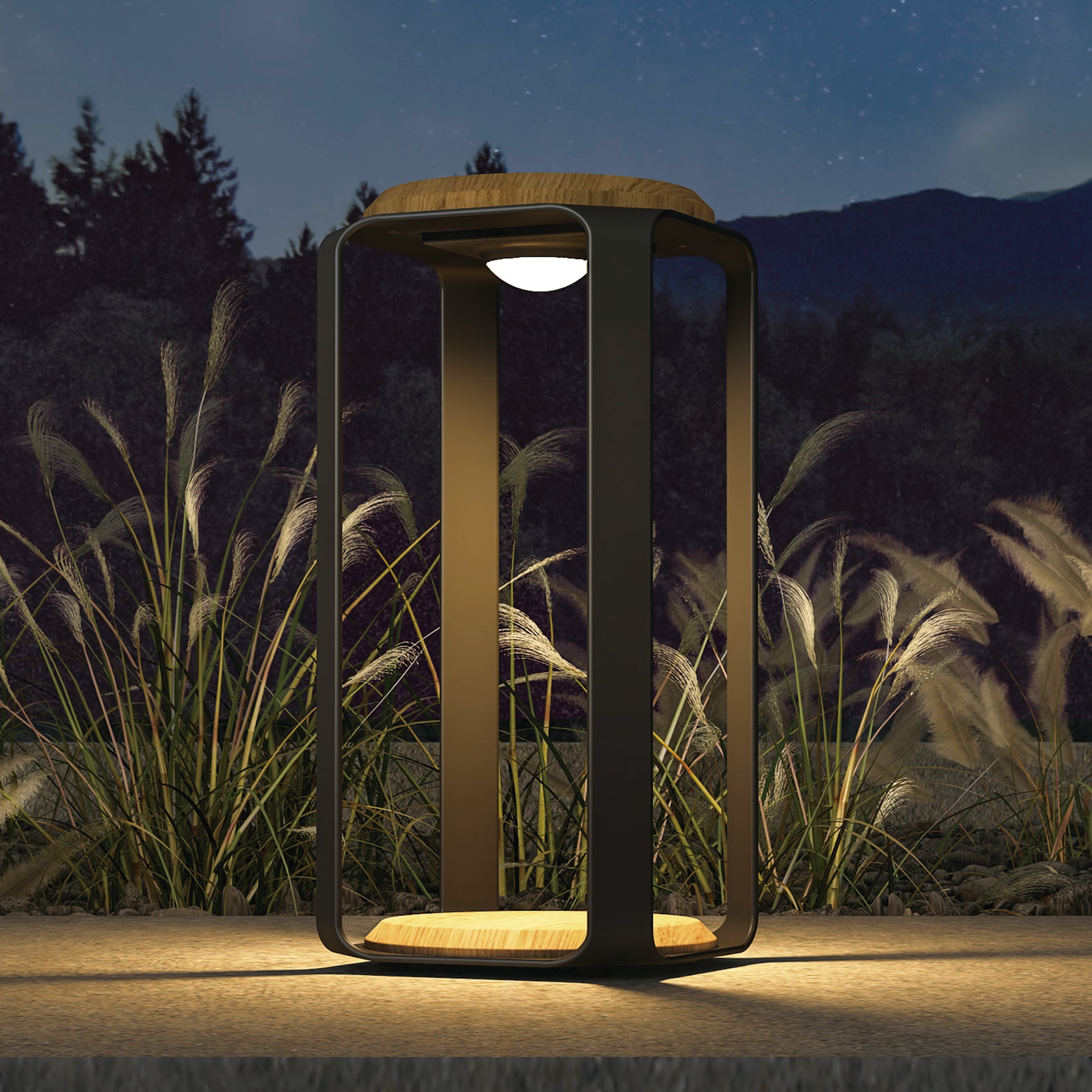 Selene Large Solar LED Light - Grey