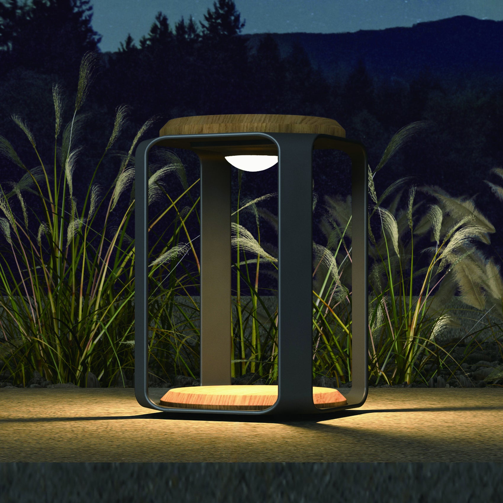 Selene Small Solar LED Light - Grey