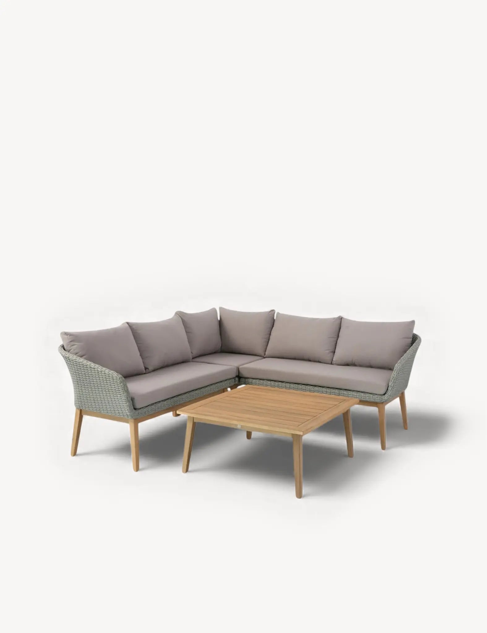Sol 5 Seater Grey Corner Lounge Set with Square Coffee Table