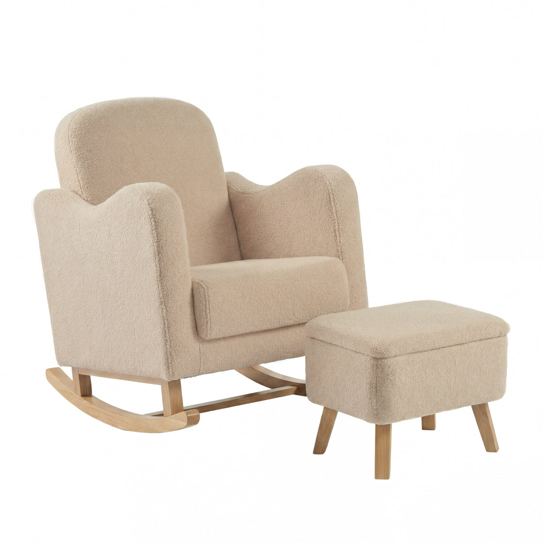 Soother Nursing Chair and Stool Oat Ted