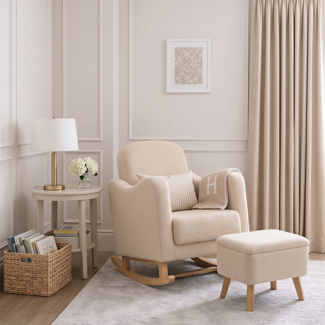 Soother Nursing Chair and Stool Oat Ted