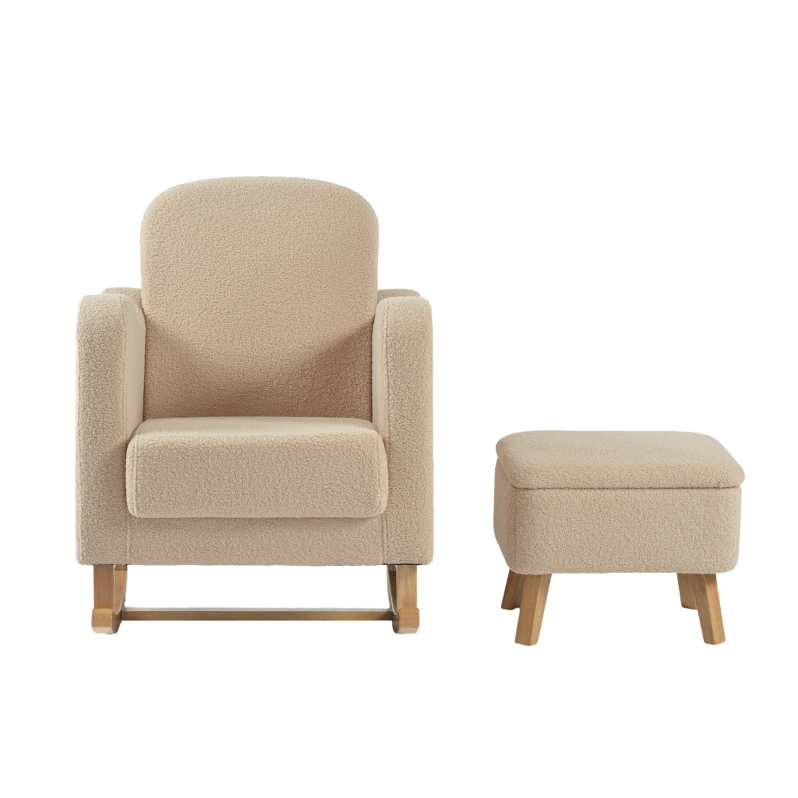Soother Nursing Chair and Stool Oat Ted