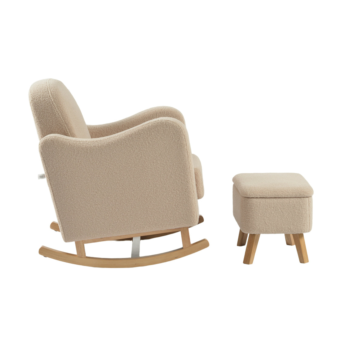 Soother Nursing Chair and Stool Oat Ted