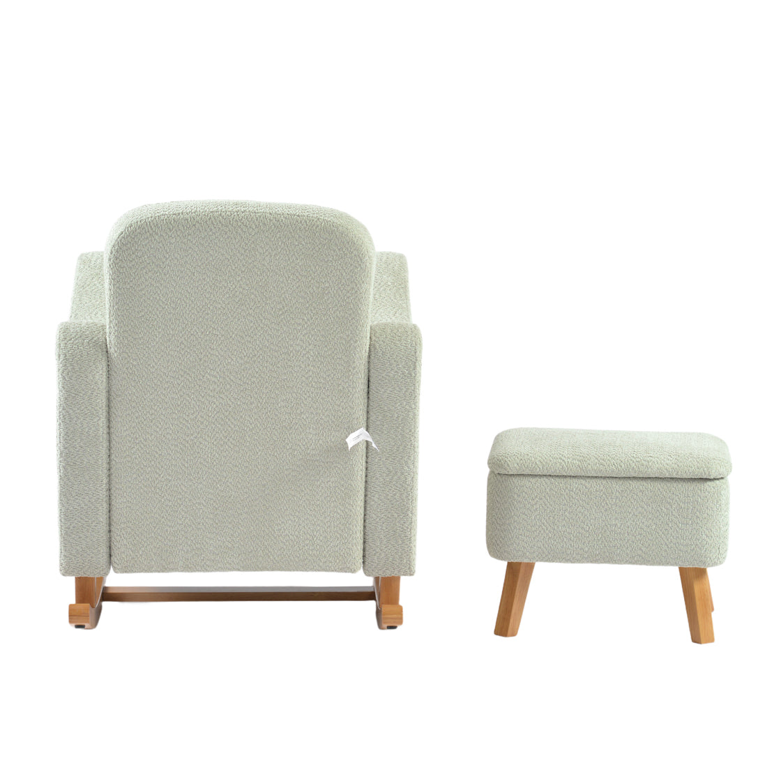 Soother Nursing Chair and Stool Sage Boucle