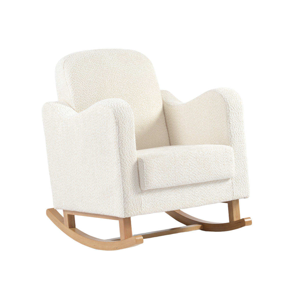 Soother Nursing Chair Off White Boucle