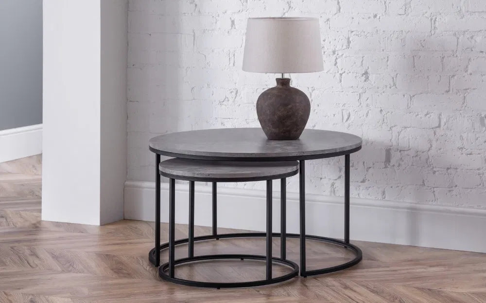 Lerwick Concrete Round Nesting Coffee Table